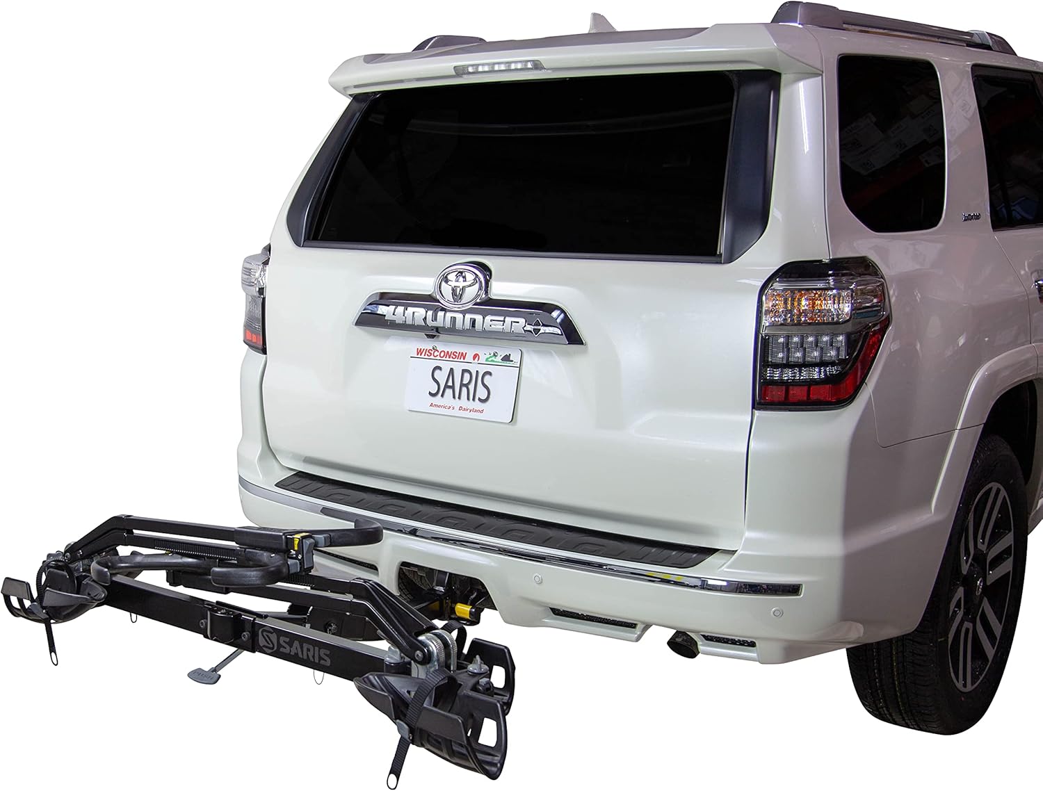 Saris SuperClamp EX 2-Bike HD Hitch Rack – RV Compatible, Lightweight Platform Bike Carrier for SUV, Truck, RV– Tilting Design, Secure Wheel Clamping, Fits Road, Mountain, E-Bikes – 2" Hitch Receiver