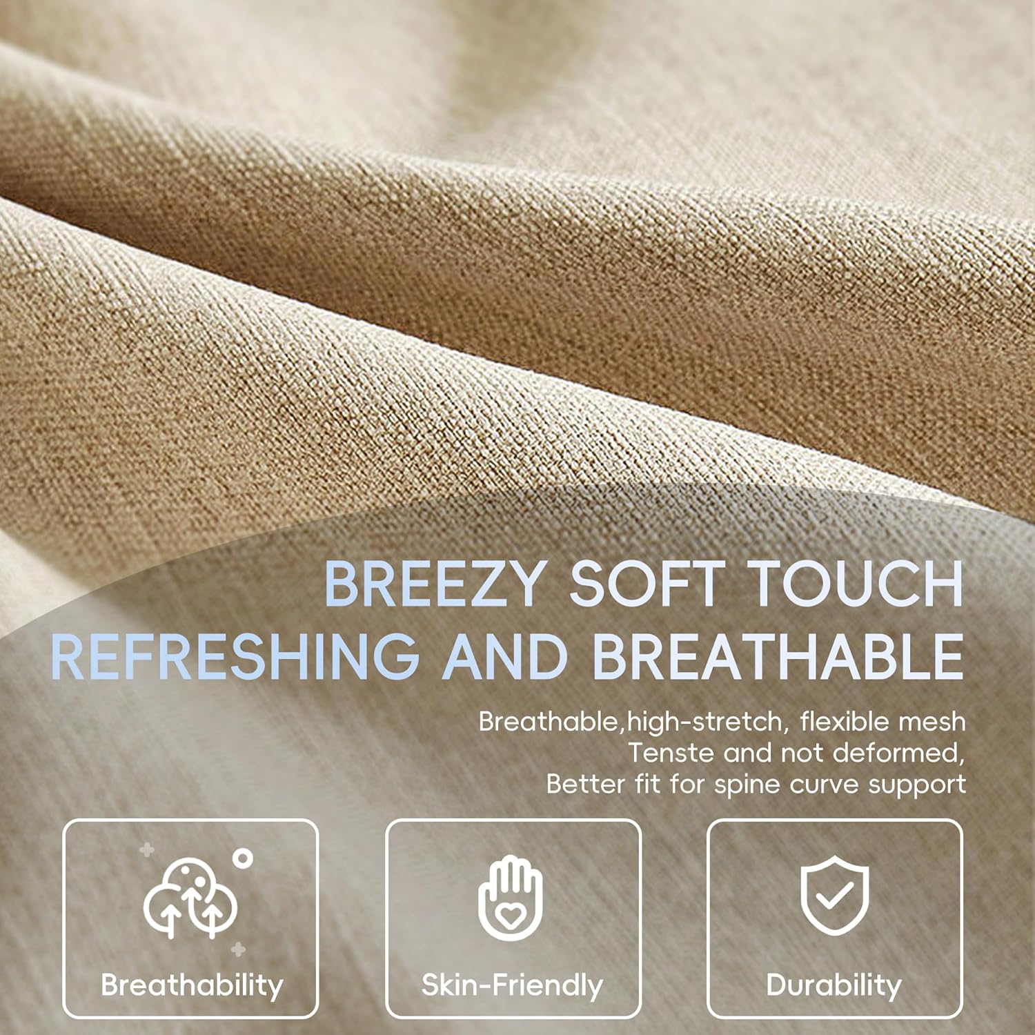 BABYBLU Linen Car Seat Cover for Cars - Durable & Non-Slip - Front Car Seat Protector Covers for Most Automotive, Vans, SUVs, Trucks