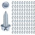 【Upgraded】 100 Pcs License Plate Mounting Screws for Car Dealers #14 x 3/4" Slotted Hex Head License Plate Bolts with Rustproof Finish, Car License Plate Screws for License Plates Frames