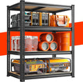 REIBII 60.05" H Storage Shelves 1840LBS Garage Shelving Heavy Duty Shelving 4 Tier Garage Shelves Adjustable Metal Shelf for Kitchen Basement Pantry Warehouse 35.45" W x 17.72" D x 60.05" H