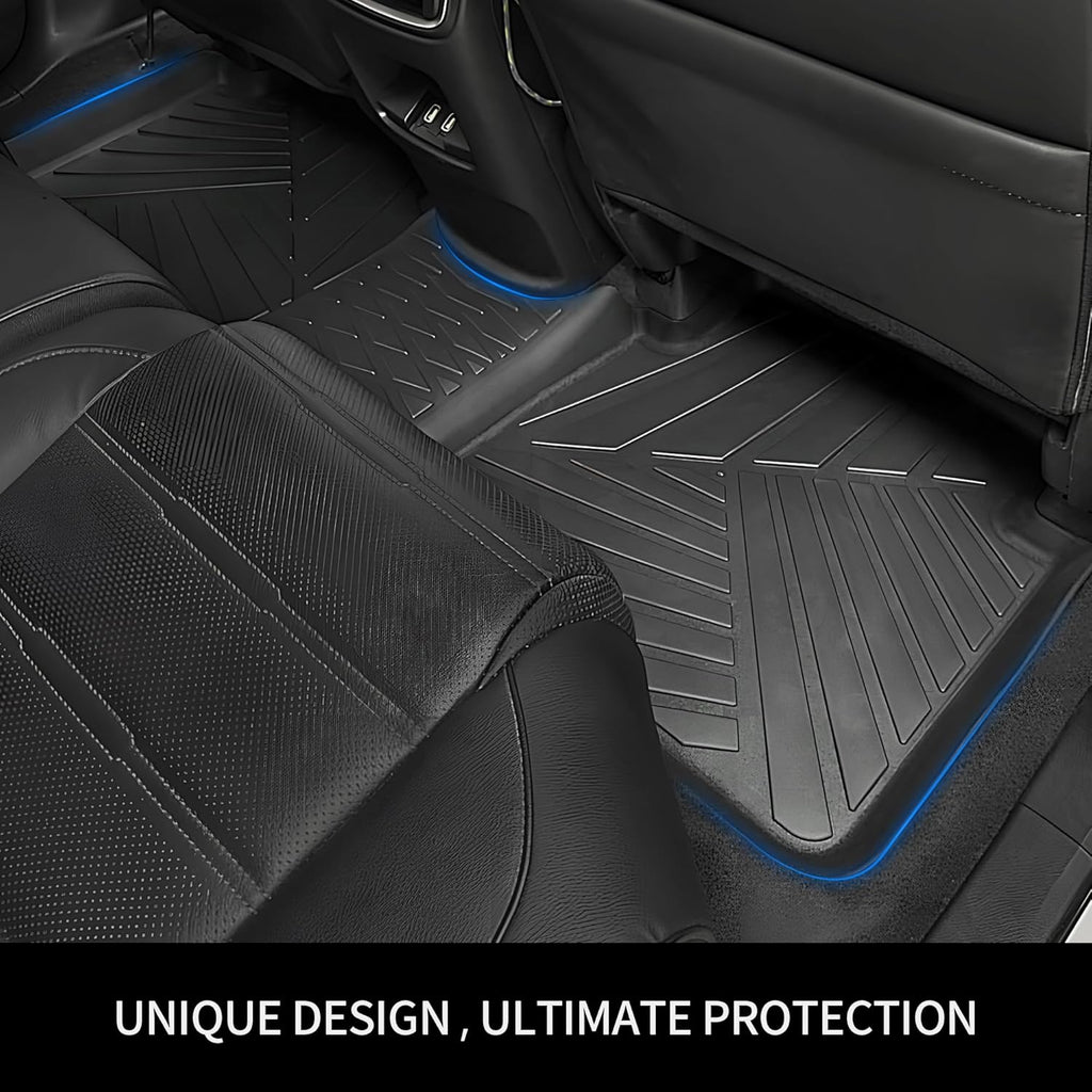 OEDRO Floor Mats Fit for 2017-2022 Honda CR-V (NOT for Hybrid), TPE All-Weather Custom Fit for Front, Rear & Cargo Mat in Lower Position, Honda CRV Mats Accessories, Black