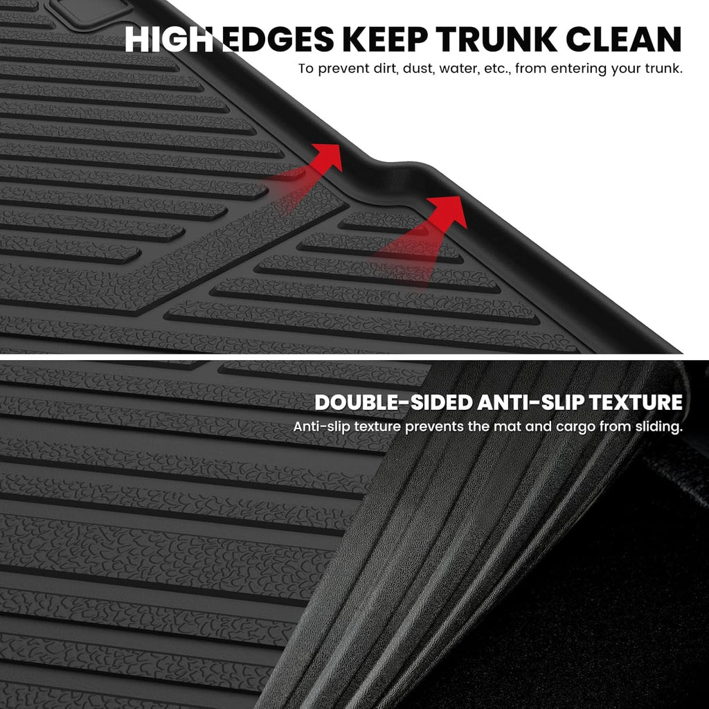 LASFIT Cargo Mat for Audi Q5/SQ5 2018-2025, Custom Fit All-Weather TPE Rubber Trunk Mat for Audi Accessories, Waterproof, Easy to Clean, Black