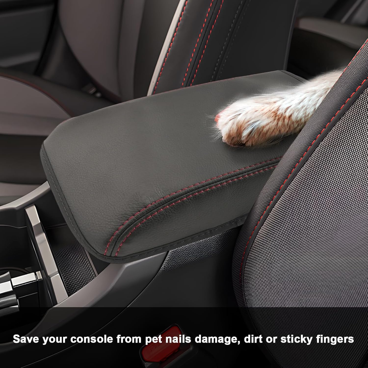 SXCY for 2022-2025 Subaru WRX Armrest Cover [Thin Cover] 2024 2025 WRX Center Console Cover for 2024 2025 Subaru WRX Console Cover 2024 2025 WRX Accessories [6-Speed Manual Gearbox Only]