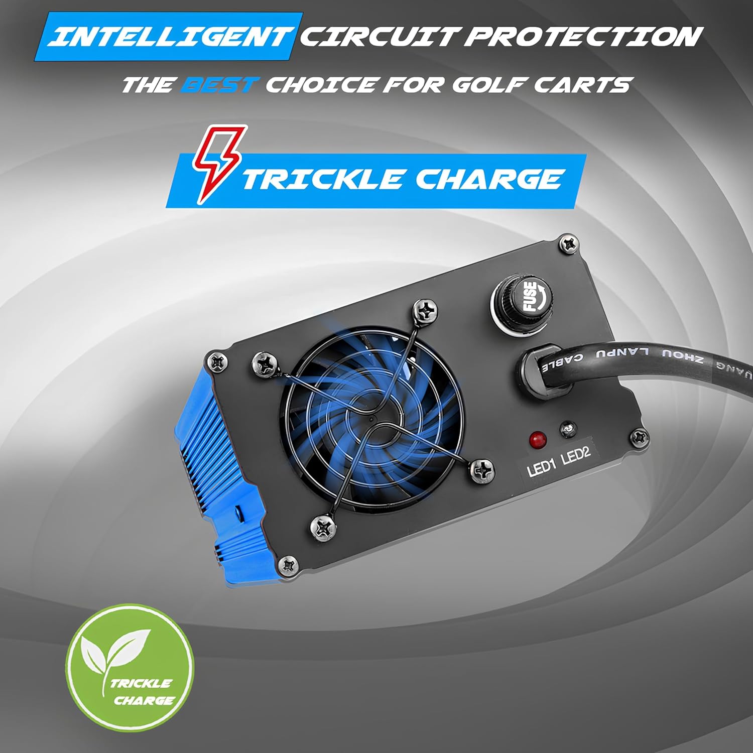10 Amp 48 Volt Golf Cart Battery Charger for EZGO RXV&TXT,with Trickle Charge,Replace ezgo Charger 48 Volt