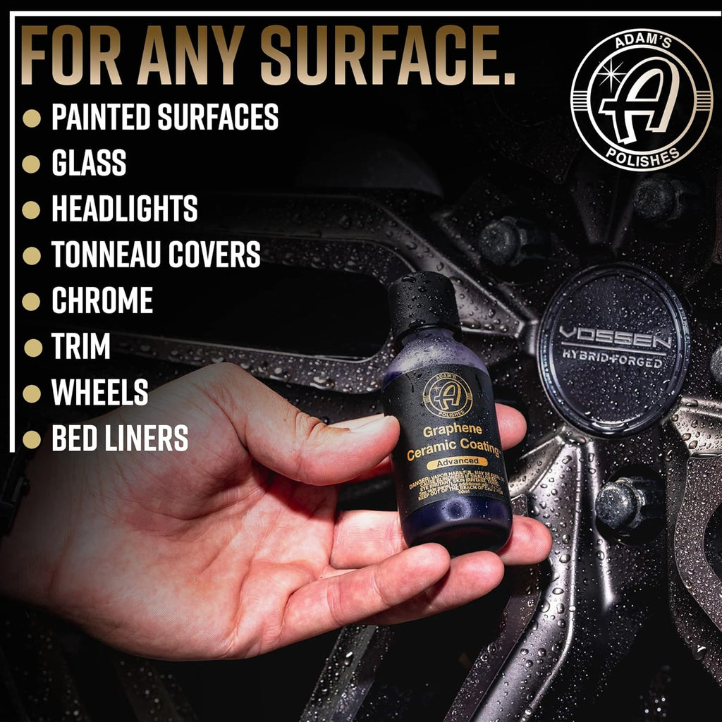 Adam's Advanced Graphene Ceramic Coating (Standard Kit) - 10H Graphene Coating for Auto Detailing, 9+ Years of Car Protection & Patented UV Technology