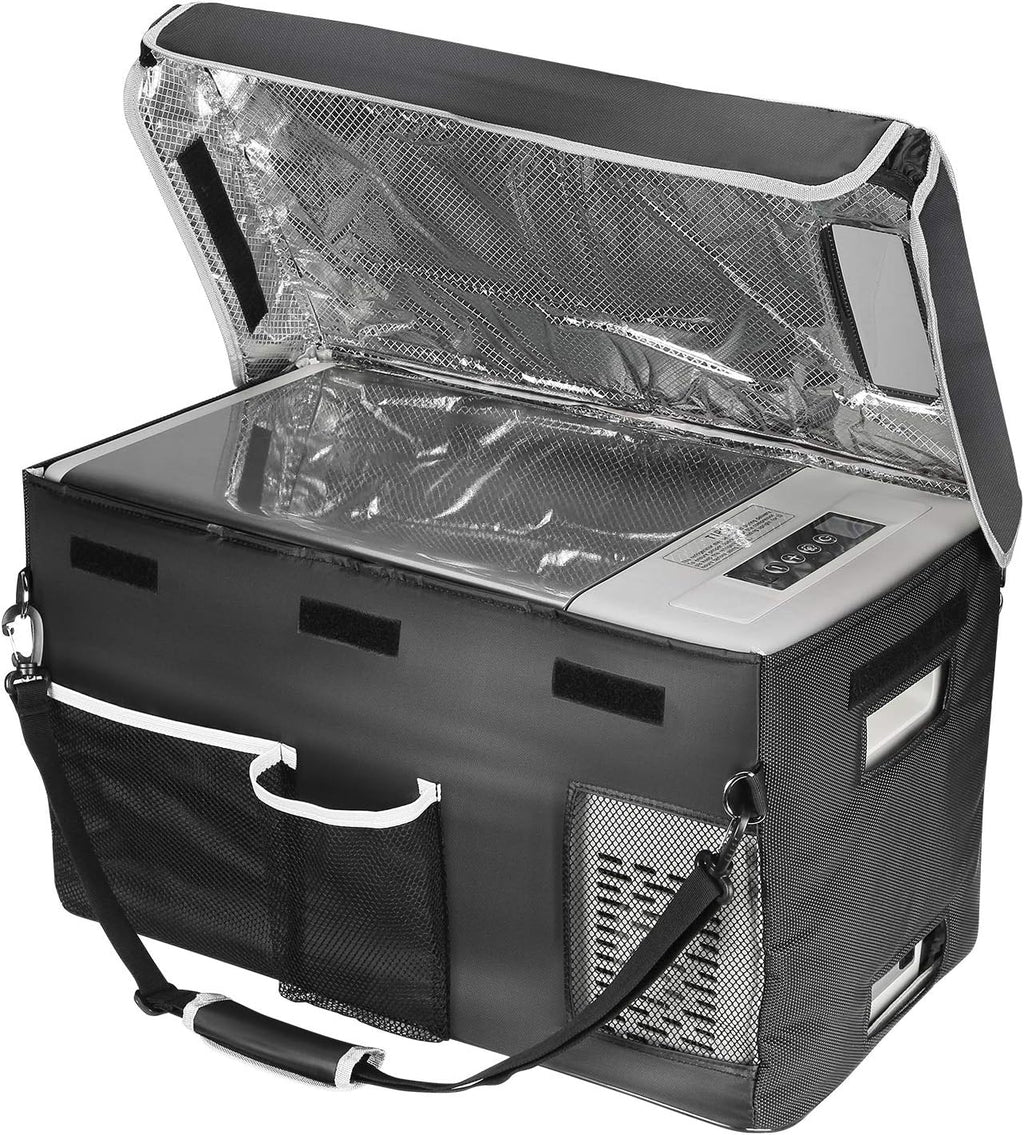 BougeRV 12 Volt Refrigerator With 23 Quart Cover, 12V Car Fridge 23 Quart Portable Freezer Compressor Cooler Compressor Freezer, 12/24V DC 110~240V AC, -8℉~50℉ for Truck RV SUV