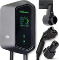 MACH 1: Fast 48 Amp Level 2 EV Charger, Wall-Mount Electric Vehicle Charging Station, 200-240V Hardwire or NEMA 14-50. J1772 car Connector & Tesla NACS, Indoor/Outdoor, 30ft Cable evse Adapter