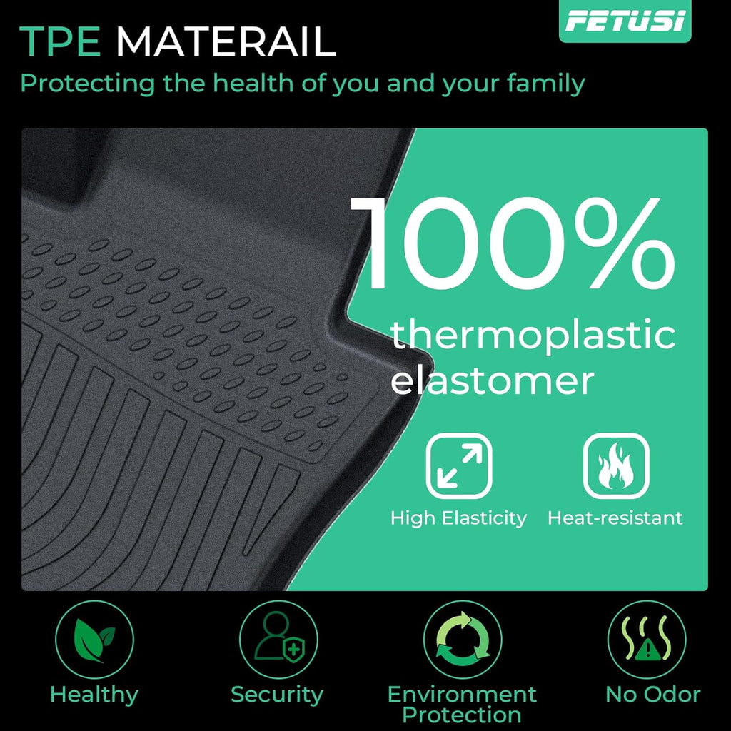 Floor Mats & Cargo Liner Set Custom Fit for Mazda CX-50 2023 2024 2025, All Weather Protection for Car Mats Anti-Slip TPE Odorless Floor Liners Mazda CX-50 Accessories Waterproof Trunk Mat, Black