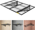 2x3ft Adjustable Rail Wall Garage Storage Shelf, Tool Room, Supermarket Wall Storage Shelving Rack (1 Pack-Black)