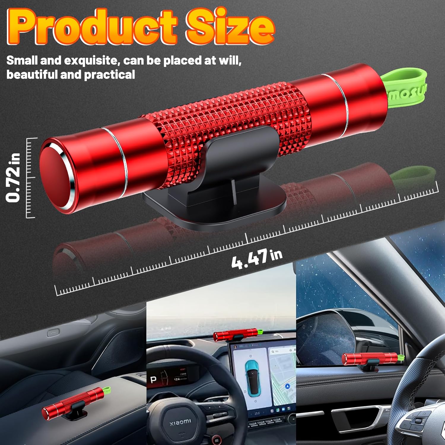 Safehammer - Upgraded Safe Hammer Glass Breaker Under Water, Car Hammer Seatbelt Cutter Window Breaker Emergency Escape Tool, Safehammer Glass Breaker for New Cars (3PCS Red & Black & Silver)