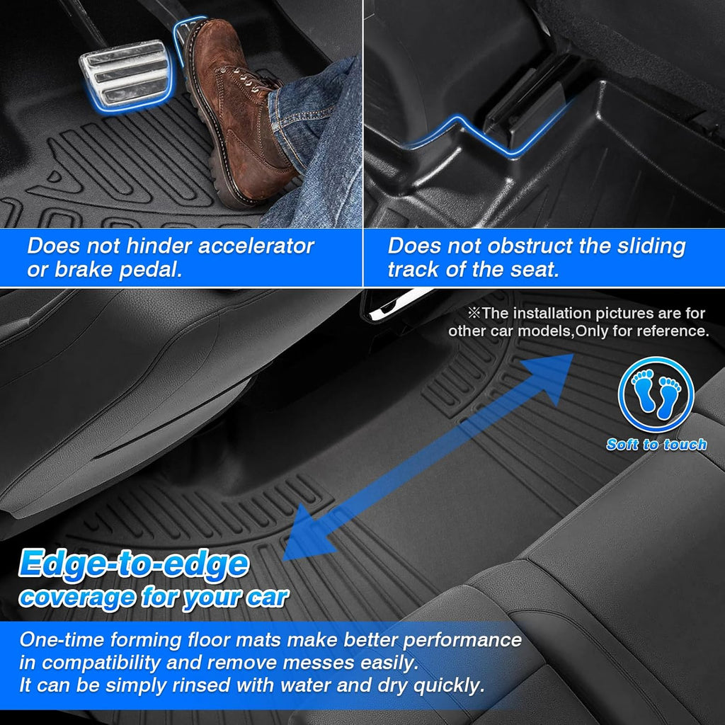 Cartist Floor Mats Fit for Chevrolet Blazer EV 2024 2025 2026/Cadillac Lyric 2023-2025 2026 All Weather Floor Mat Heavy Duty Carpet Protection