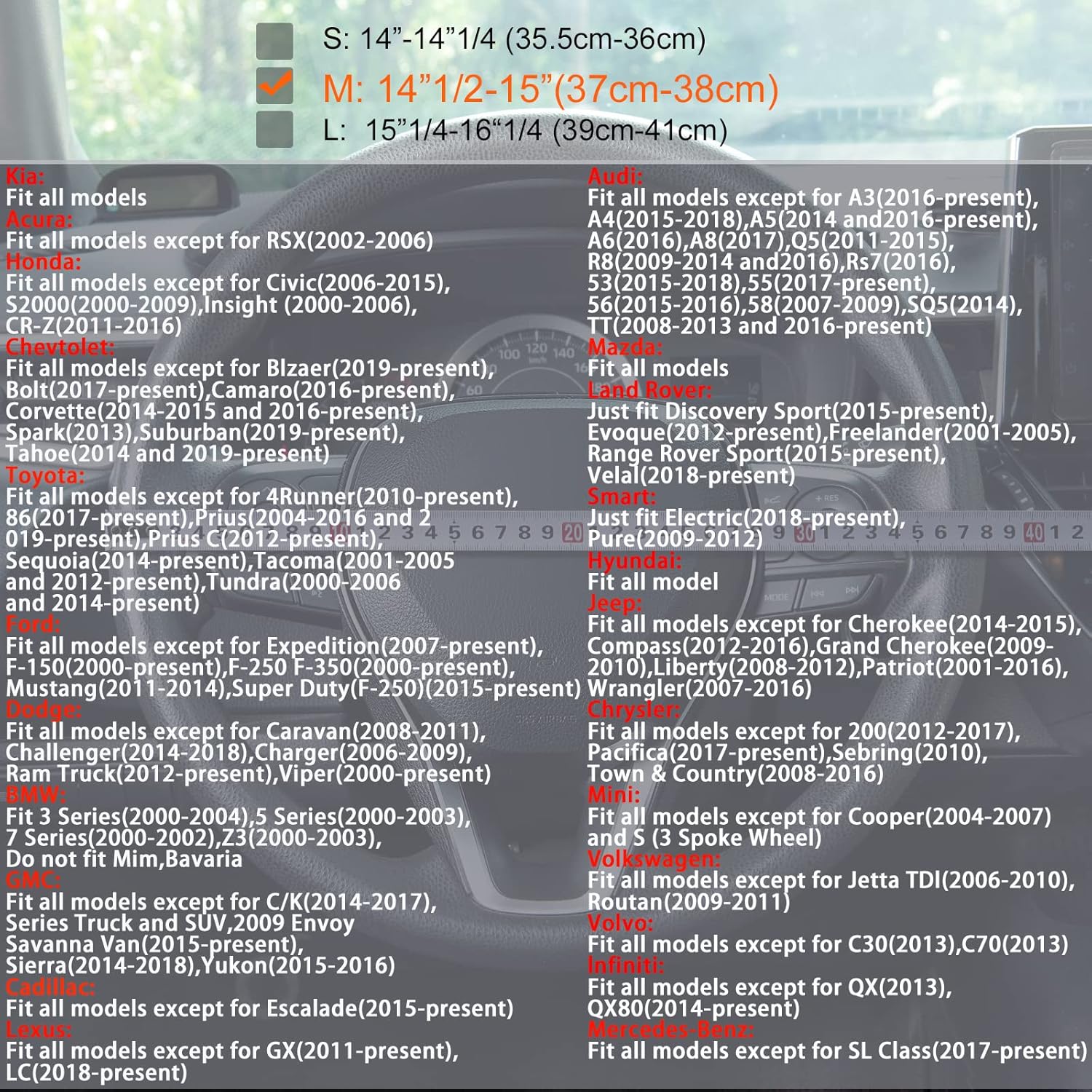 Wood Grain Steering Wheel Cover Gray Car Steering Wheel Covers 14.5-15 inch with Coasters Microfiber Leather Splicing Breathable Anti-Slip Durable Universal Auto Steering Wheel Protective