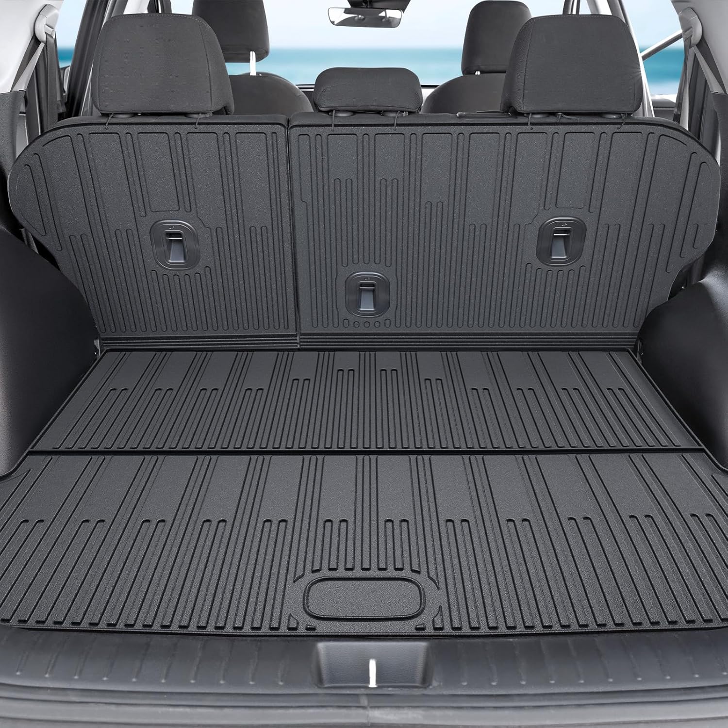Floor Mats Set for 2023-2025 2026 Kia Sportage Gas, Full Coverage All Weather Floor Mats Cargo Mat with Backrest Protectors & Door Sill Guards for Sportage Accessories (No for Hybrid)