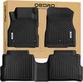 OEDRO Floor Mats Compatible with 2018-2024 Nissan Kicks, Custom Fit Front & 2nd Seat Black TPE All-Weather Guard 2 Row Floor Liner Set
