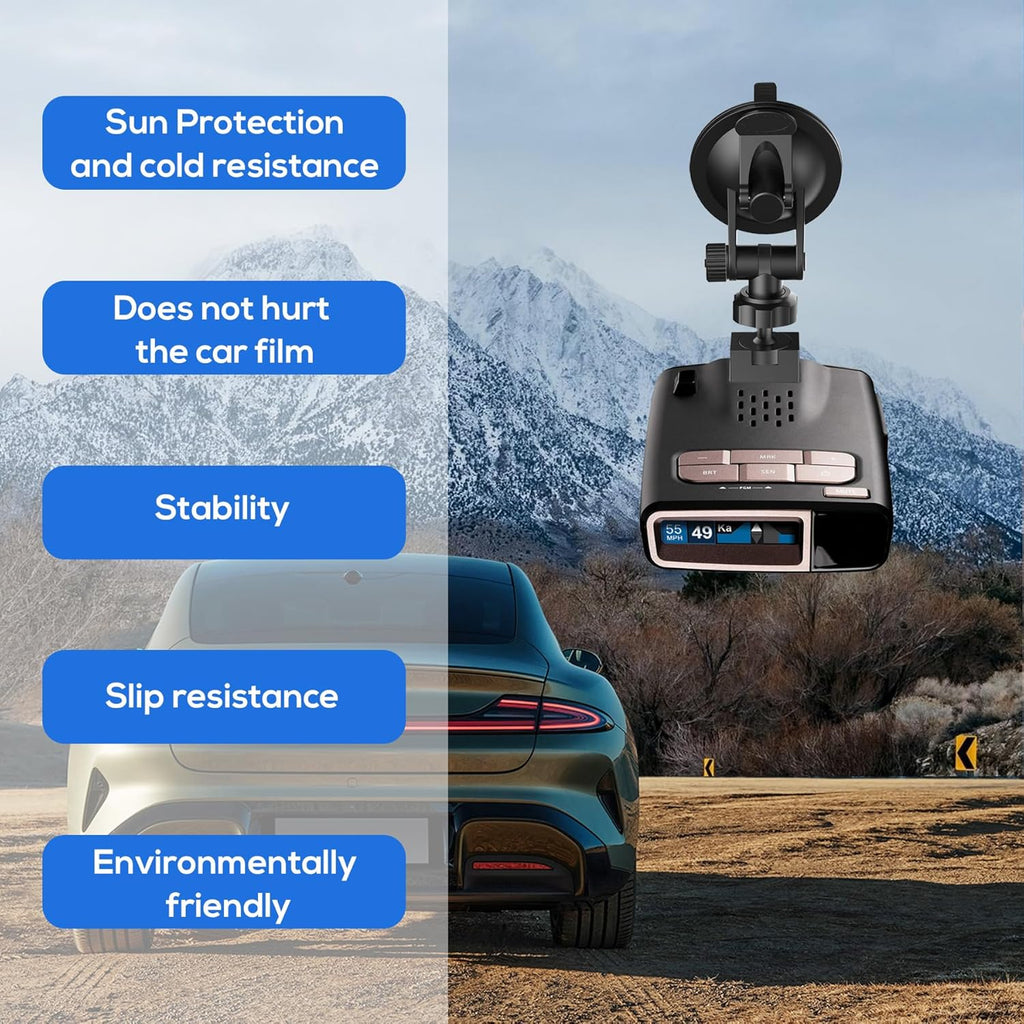 Super Radar Detector Mount,Super Car Windshield,Dashboard Suction Cup Bracket,Suitable for Escort IX,IXc,Max 3,Max 4,Max 360 MKII,Max360C,2020 Max 360 Radar Models (For w/EZ Magnet Connection Radar)