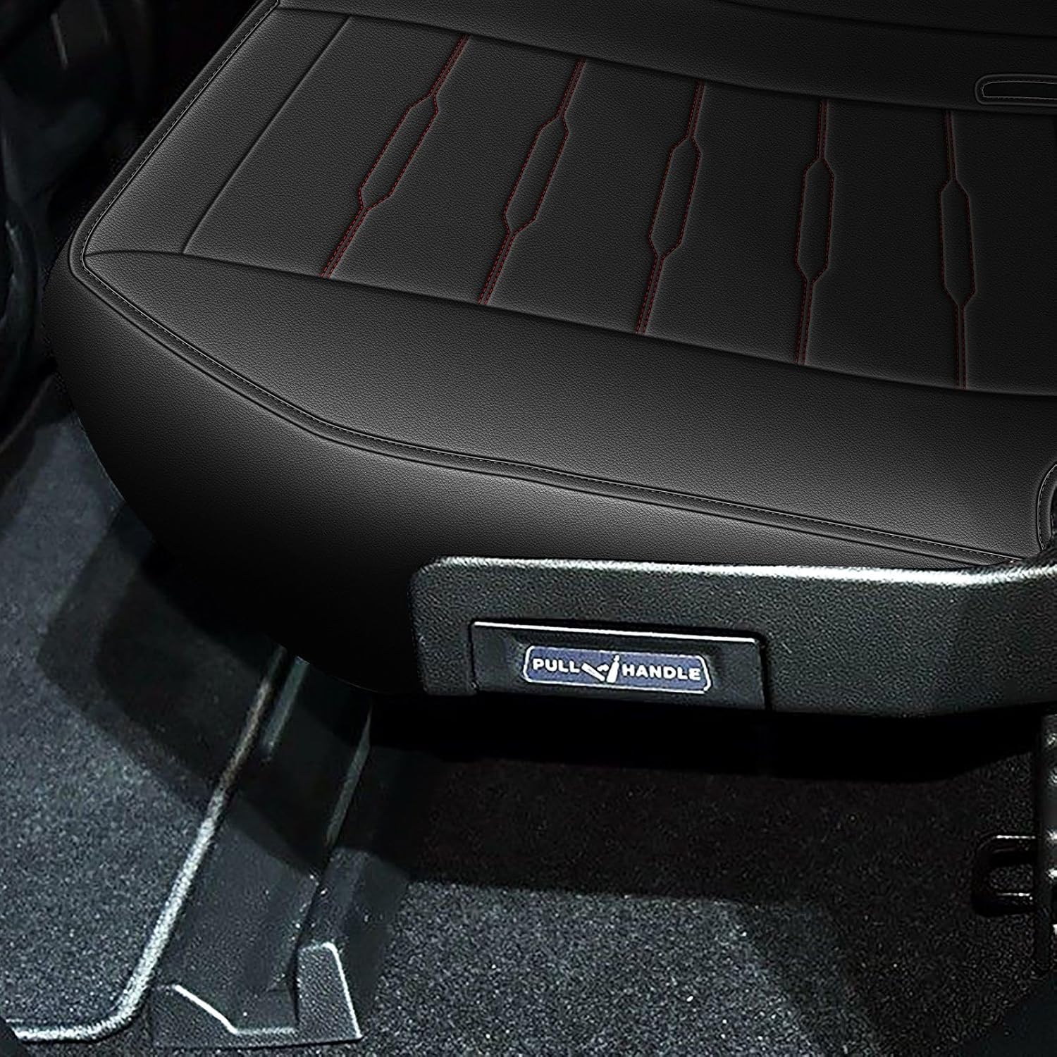 Seat Covers Fit for Honda Ridgeline 2006-2024 2025: Crew Cab 5 Seats Car Seat Covers Faux Leather Truck Pickup Seat Cushion Protector - Front Seats Without Armrests(Full Set, Redline)