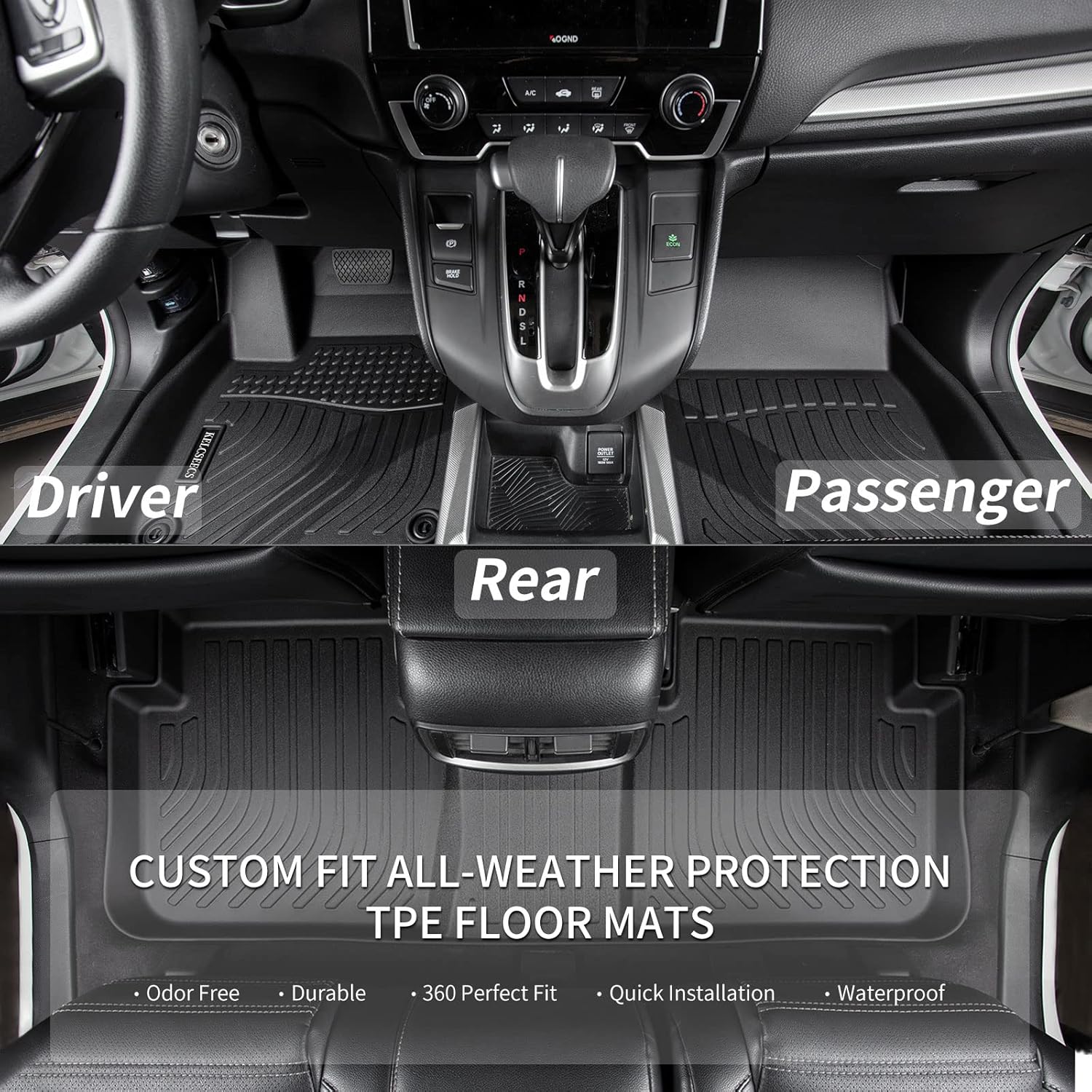 KELCSEECS® Floor Mats & Cargo Liner Custom for Acura RDX 2025 2024 2023 2022 2021 2020 2019,All Weather Protection TPE Floor Liners Front& Rear Row Full Set Acura RDX Accessories Black