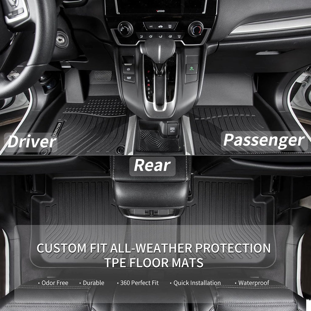 KELCSEECS® Floor Mats & Cargo Liner Custom for 2018-2022 Honda Accord/Honda Accord Hybrid All Weather Protection TPE Floor Liners Front& Rear Row Full Set Accessories Black