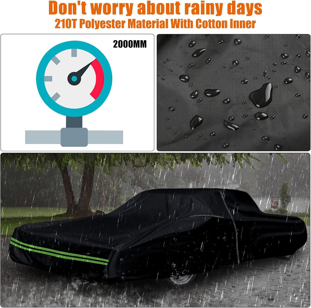 Waterproof Car Cover Compatible with Chevrolet Impala/Bel Air/Biscayne 1958-1970 2/4 Door Sedan/Couple/Hardtop 210T All Weather Classic Car Covers with Zipper Door for Snow Rain Protection