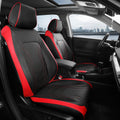 FREESOO Seat Covers for Honda CRV, Custom Fit Seat Covers Full Set, CRV LX EX EX-L Sport Touring Special Edition Trailsport Hybrid & Gas 2023 2024 2025 2026, Waterproof Leather Seat Cover, Black & Red