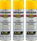 Rust-Oleum 7543838-3PK Professional High Performance Enamel Spray Paint, 15 Oz, Gloss Safety Yellow, 3 Pack