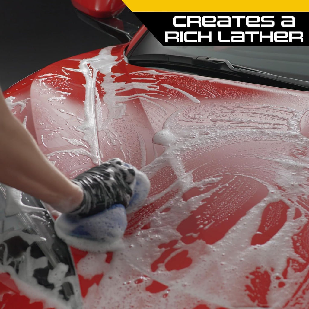 Formula 1 Super Car Wash Sponge Two-Sided Microfiber Sponge with Mesh Scrubber Side Intense Clean Durable & Effective Car Cleaning Supplies