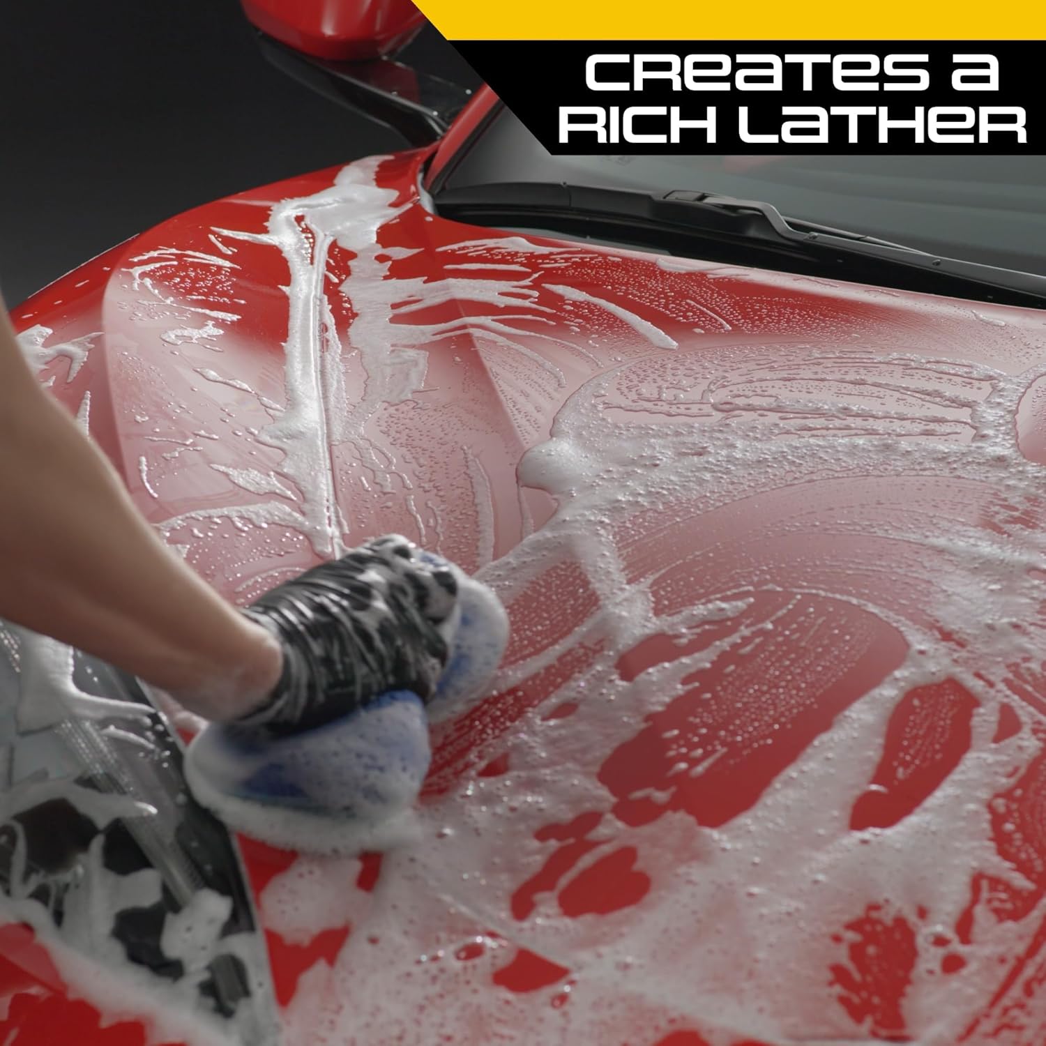 Formula 1 Super Car Wash Sponge Two-Sided Microfiber Sponge with Mesh Scrubber Side Intense Clean Durable & Effective Car Cleaning Supplies