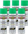 Rust-Oleum 7533838-6PK Professional High Performance Enamel Spray Paint, 15 oz, Gloss Safety Green, 6 Pack