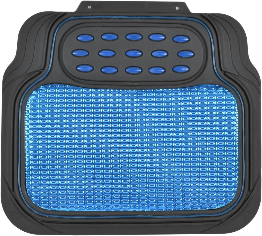 Blue All Weather Heavy Duty Universal Fit Car Floor Mats Interior Liners for Auto Van Truck SUV, Heavy Duty All Weather Protection