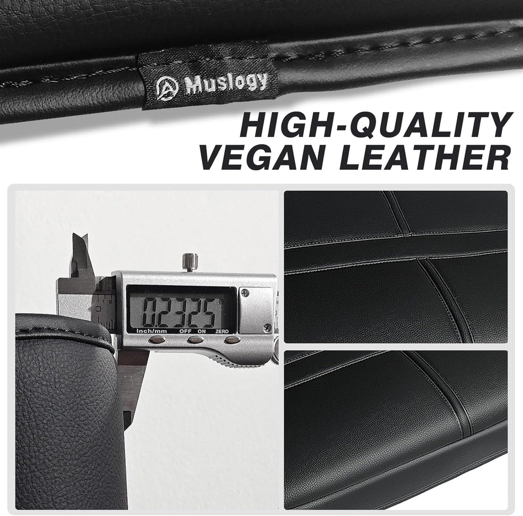 Muslogy Center Console Armrest Cover Compatible with Dodge Ram1500/2500/3500 2002-2012 Comfort Armrest Pad Arm Rest Cushion Vegan Leather Protector Regular Thick(Jump Seat ONLY)