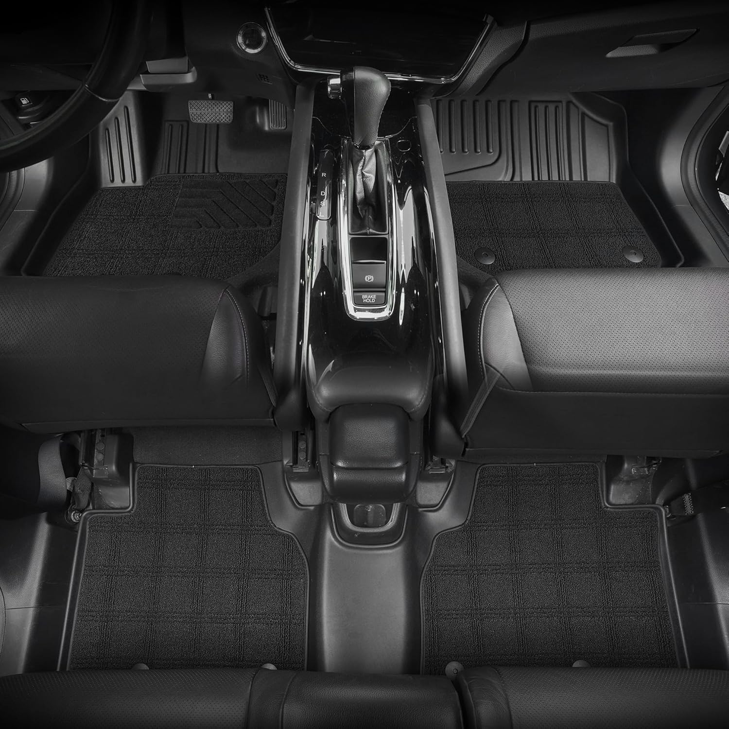 TPE Floor Mats & Carpet Mats Fit for HRV: 2016-2021 2022 Honda HRV Double Floor Mats All Weather Durable TPE Anti-Slip Car Floor Liner Waterproof Custom Fit Front and Rear Row Liner Car Mats HRV