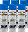 Rust-Oleum 7524838-6PK Professional High Performance Enamel Spray Paint, 15 Oz, Gloss Safety Blue, 6 Pack