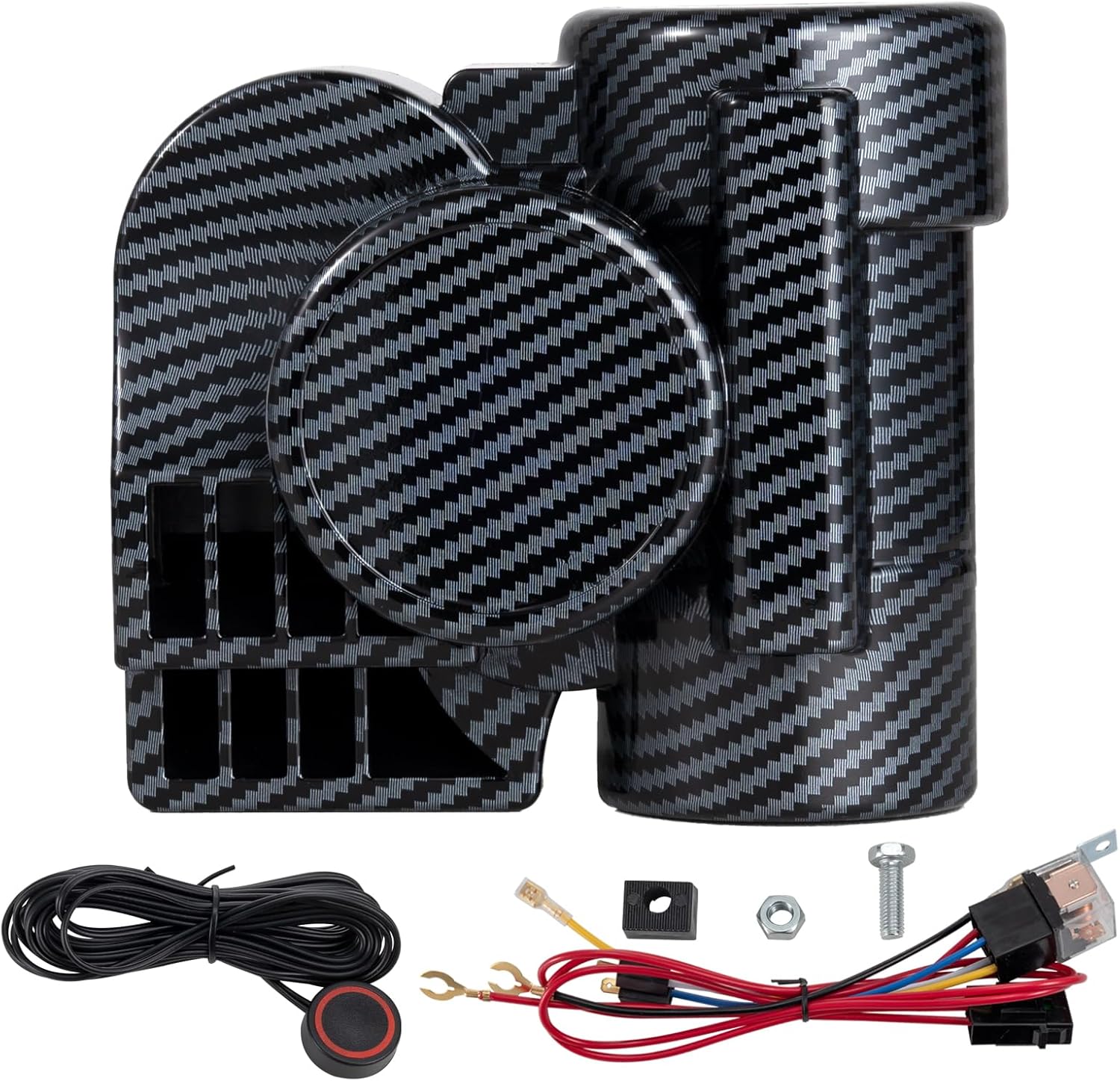 Train Horn Kit for Truck - 150DB Air Horn for Car, Motorcycle, Truck, Boat, & Pickup - 12V Super Loud horns with button, Motorbike-Compatible
