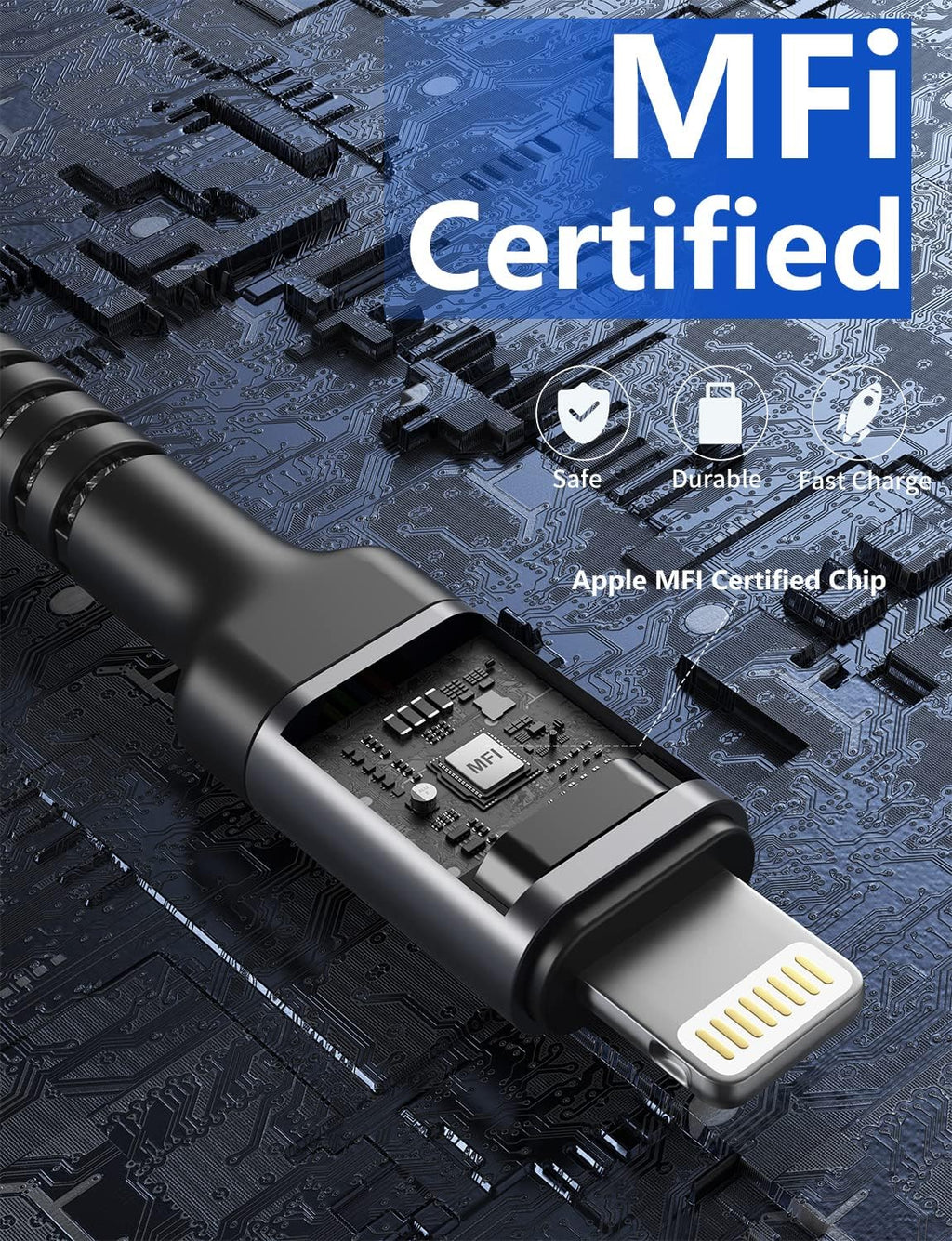 iPhone Charger Cable 2Pack 6FT, Nylon Braided Lightning Cable, [Apple MFi Certified] Fast Charging iPhone Charger Cord Compatible with iPhone 14 13 12 11 Pro Max XR XS X 8 7 6 Plus iPad and More