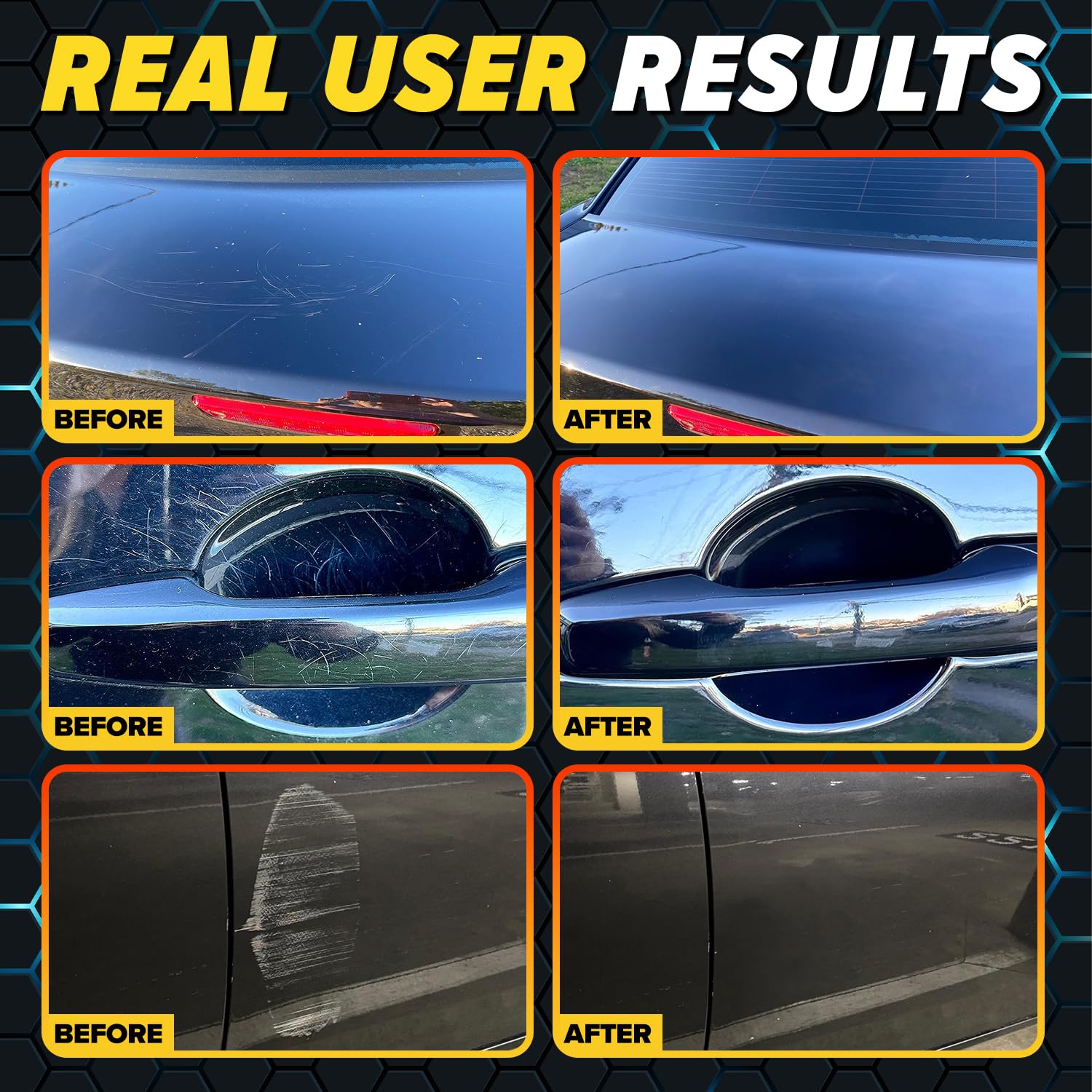 Carfidant Scratch & Swirl Remover with Ceramic Silk – Car Scratch Remover for Vehicles Paint Repair with Ceramic Coating Spray – Polishing & Washing Kits with Applicator Pad & Microfiber Towel