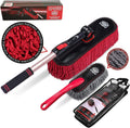 Car Duster Exterior Scratch Free,Car Dusters Extendable Handle Cleaning Exterior,Detailing Brush Kit for Truck,SUV,Caravan,Motorcycle,Wax Cotton Fabric,Waterless Wash Equipment
