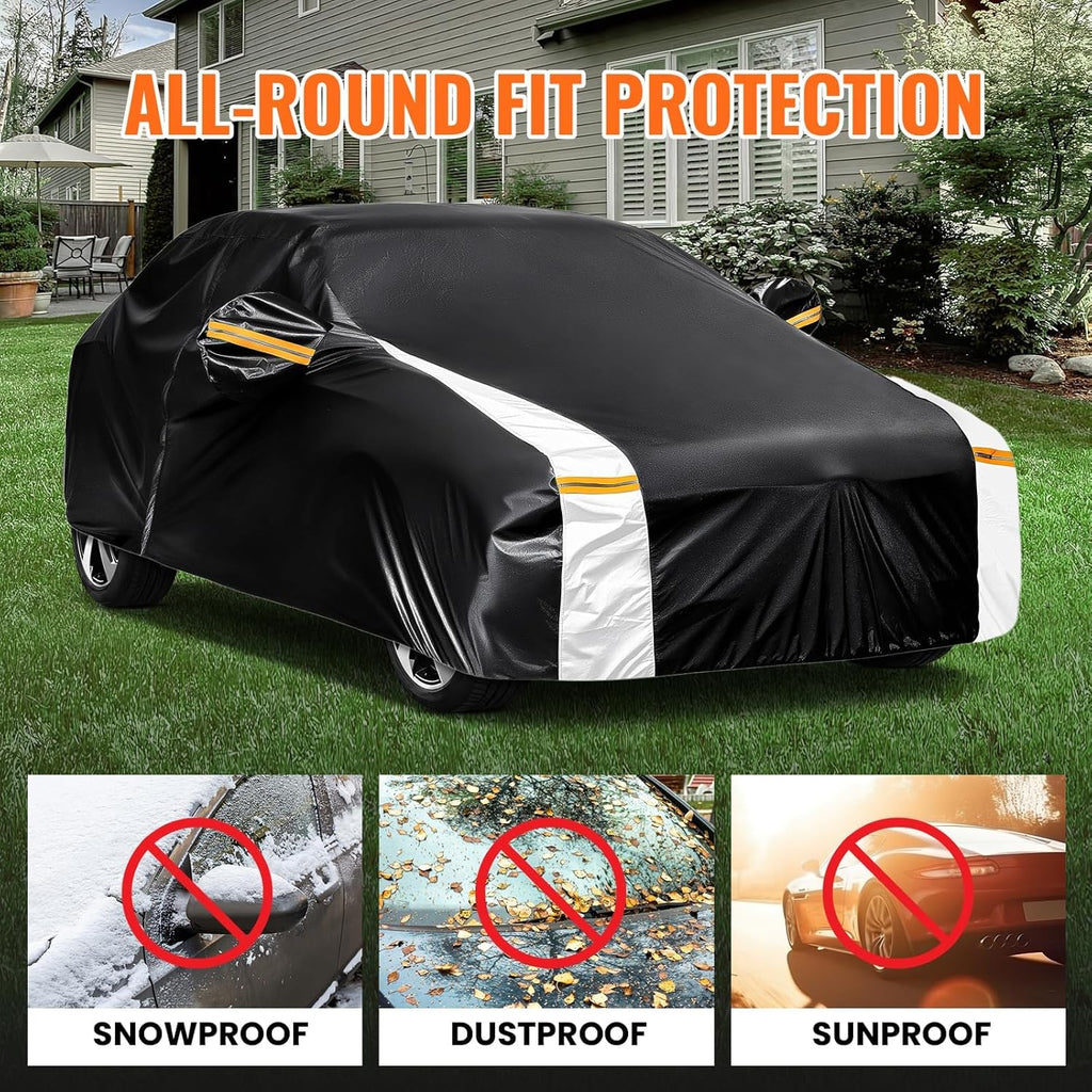 Volkswagen Tiguan Car Cover 100% Waterproof All Weather, Gift with Towel, 10 Layers SUV Car Cover Custom Fit 2018-2025 Volkswagen Tiguan, Full Exterior Car Covers Rain Sun UV Protect with Zipper.