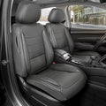 Elite Edition Faux Leather Seat Covers for Cars, Trucks, & SUV - 2 Gray Car Seat Covers for Front Seats - Universal Fit Car Accessories Automotive Interior Cover Protector for Most Vehicles
