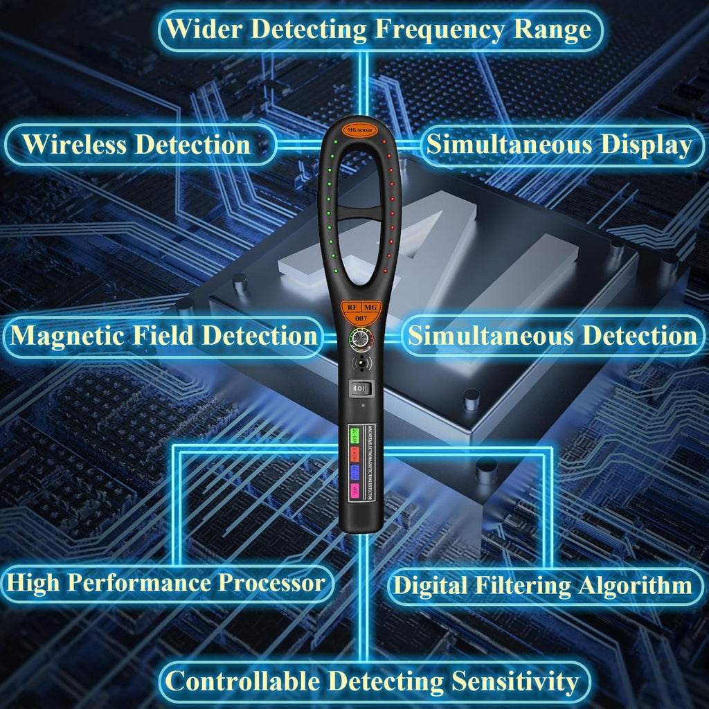 Camera Detectors, Listening Device Scanner Comprehensive Detection for Cameras, Magnetic & Bug Devices for Car, Hotel, Meeting, Travel