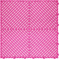 15.7"x15.7" Garage Flooring Tiles, Non-Slip Interlocking Plastic Garage Floor Mat, Garage Organization & Garage Storage, Vented Pattern (Carnival Pink, 25PCS)