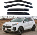 KPY Window Visor Compatible with Kia Sportage 2017-2022, 4PC Rain Guard Side Window Vent Deflectors Tape-On Mugen Style, 2017 2018 2019 2020 2021 2022