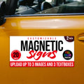 2 Pack, Personalized Magnetic Signs for Vehicles, Custom Car Magnets for Businesses, Customized Full Color Magnetic Truck Signs, 12x24 Car Magnet Signs (Design A)