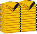 Tallew 24 Pcs Microfiber Towels 16 Inch x 16 Inch Microfiber Cloth Car Drying Towels for Cars Washing Polishing Office Windows Cleaning Household Supplies (Yellow)
