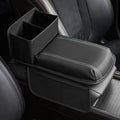 JEYODA Upgraded Car Armrest Cover,Premium Leather Car Armrest Cover Cushion with Storage Holder, Caddy for car (black)