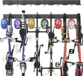 Ultrawall Bike Storage Rack, Wall Mount Bicycle Rack Vertical Bike Hanger for Garage, Home, 6 Bike Racks & 6 Helmet Hooks, Holds Up To 660lbs