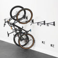 StoreYourBoard SwivelStow Mountain Bike Storage Rack 4 Pack – Heavy Duty Bike Hanger, No-Lift Bike Wall Mount for Garage Bike Storage, MTB and E-Bike, Holds 70 lbs, Patent-Pending