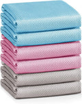 Nano Streak Free Magic Microfiber Cleaning Cloths Easy Clean Nanoscale,Fish Scale Window Mirror Glass Car Stainless Steel Cleaning,Lint Free Dish cloth Wine Glass Polishing Towel,Reusable,Pack 6,Mix