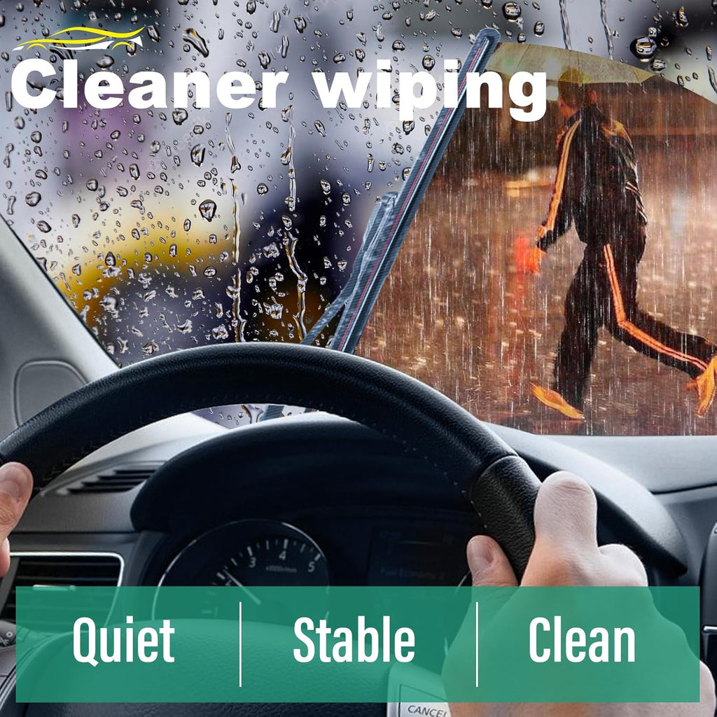 26" 16" 12" Windshield Wiper Blades Replacement for Hyundai Tucson 2010 2011 2012 2013 2014 2015 Premium All Weather Front Rear Wipers Set - OEM Quality (Pack of 3)