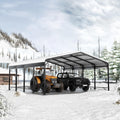20x20 FT Metal Carport with Heavy Duty Carport Canopy, Car Port with Reinforced Base and Five Canopy Beams, Car Garage Shelter for Car, Boats and Truck