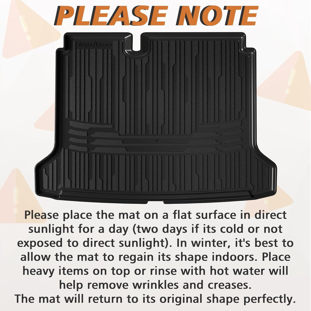 TripleAliners Trunk Mat All Weather Liners Compatible with 2025 Nissan Kicks Interior Accessories Custom Fit Anti-Slip TPE Full Coverage Protection Rear Trunk Floor Mat (S Trim Level ONLY)